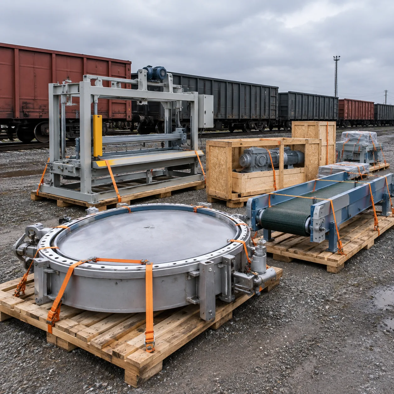 Autoclave replacement and rail shipment